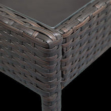 Load image into Gallery viewer, 4pcs Armrests Fully Woven Brown Embossed 1 Double Seat 2 Single Seat 1 Tea Table Woven Rattan Sofa