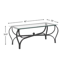 Load image into Gallery viewer, 3-Piece Tempered Glass Coffee Table Set